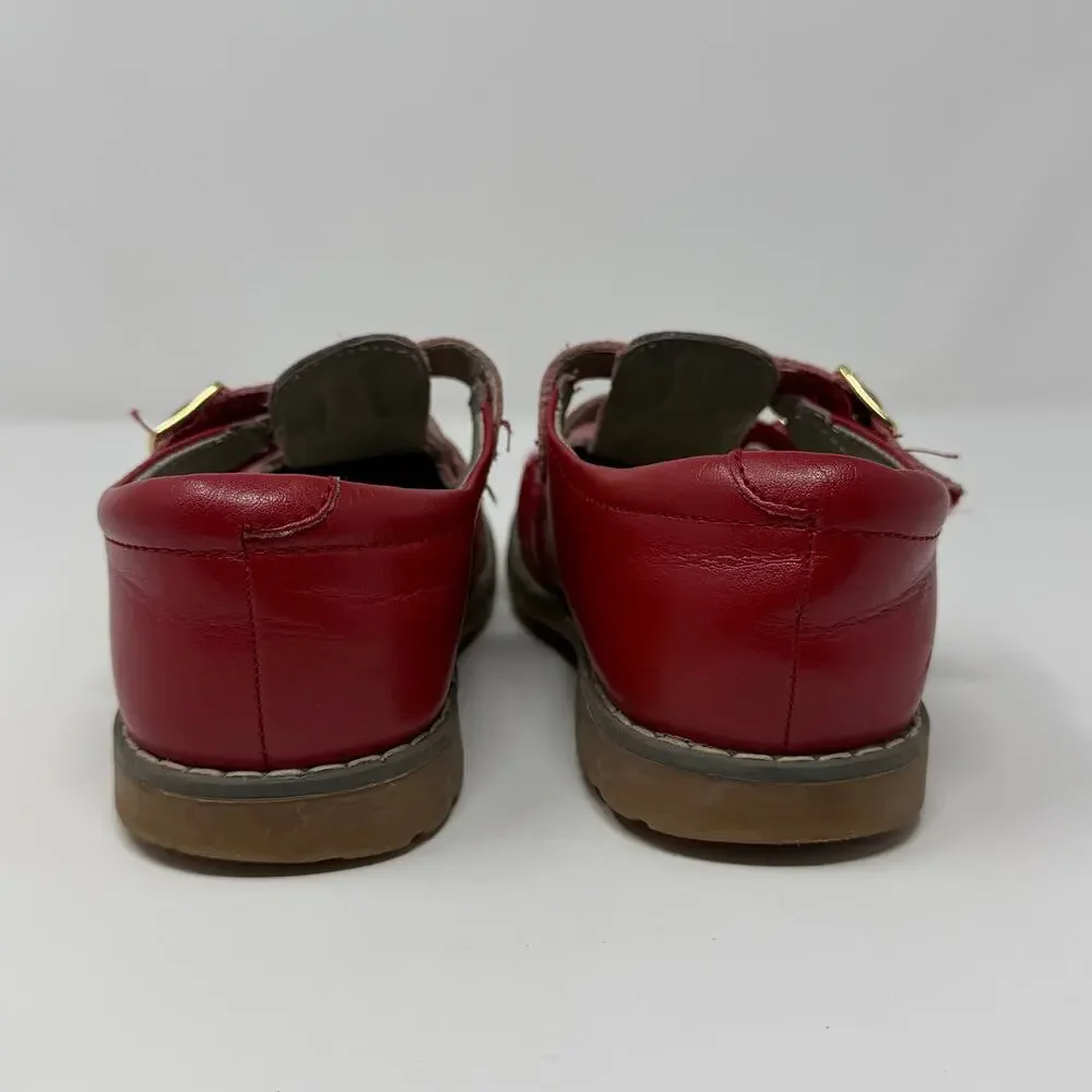 L’Amour Red Leather Mary Jane Shoes Toddler Size 1